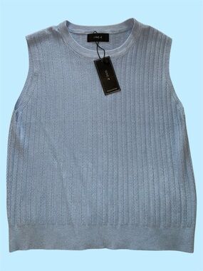 One K Light Blue Sleeveless Knit‎ Top